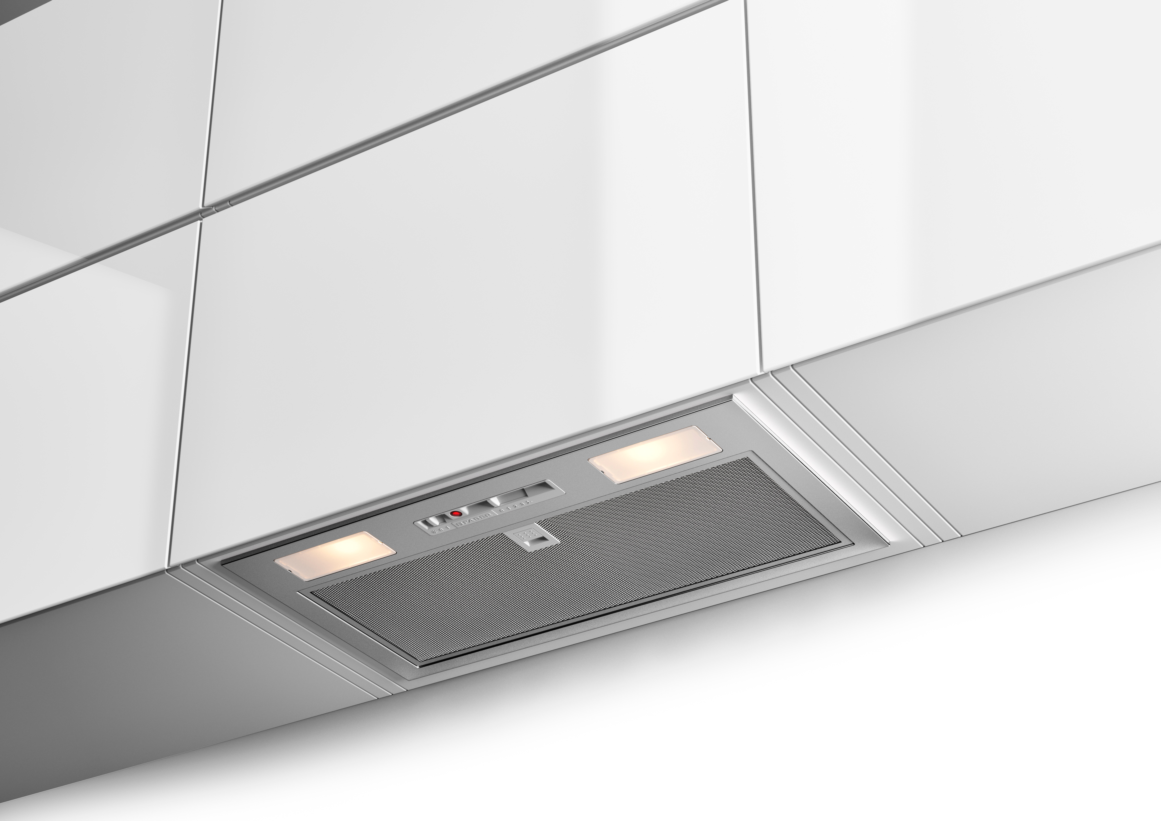 Απεικονίζεται ο απορροφητήρας εγκατεστημένος.